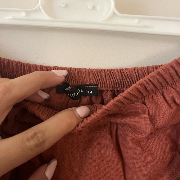 Linen look crop top shorts set - Picture 4 of 5